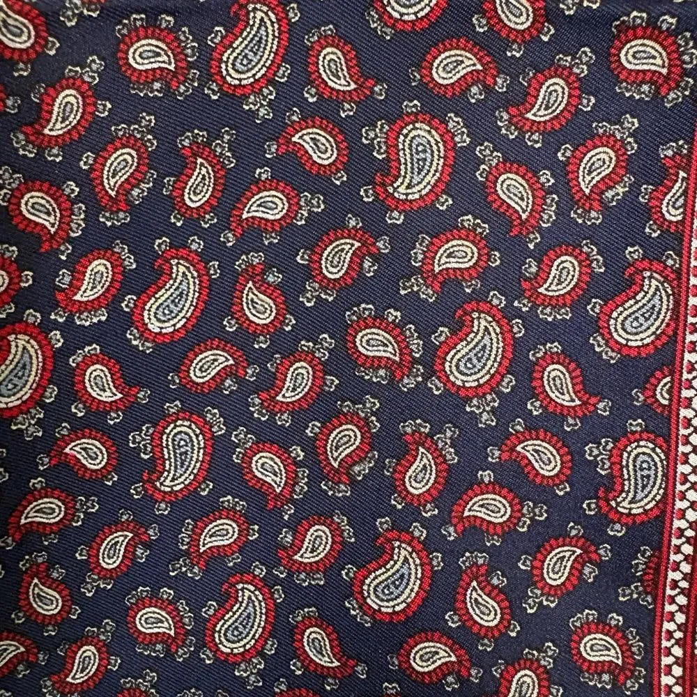 Christian Dior VTG Classic Paisley Square Scarf